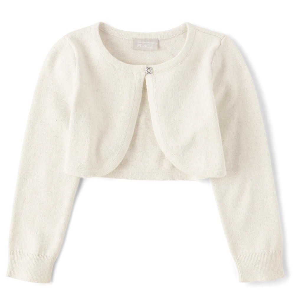 NEW The Children's Place Ivory Cream Bolero Shrug Sweater, Baby Girl 12-18mo NWT